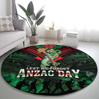 New Zealand ANZAC Day Round Carpet Aotearoa Hei Tiki