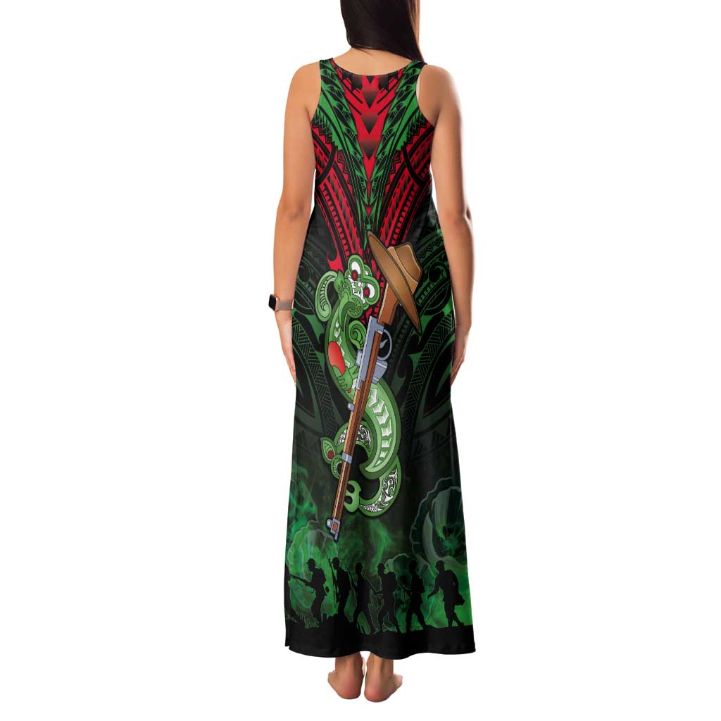 New Zealand ANZAC Day Tank Maxi Dress Aotearoa Hei Tiki