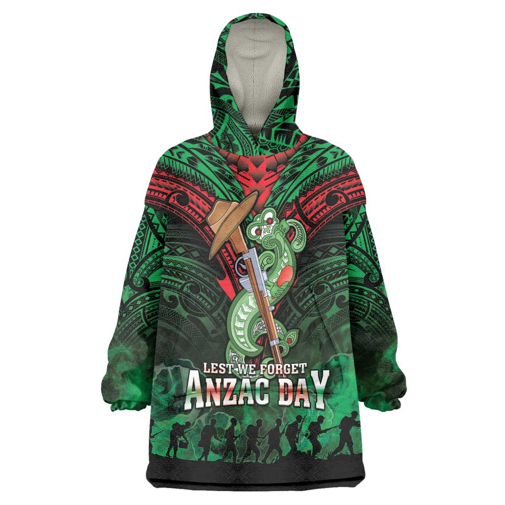 New Zealand ANZAC Day Wearable Blanket Hoodie Aotearoa Hei Tiki