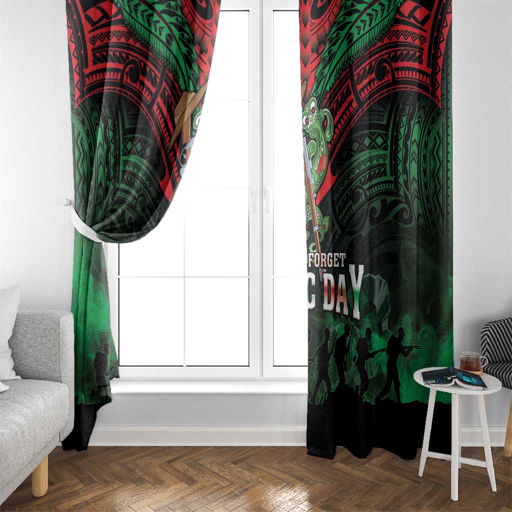 New Zealand ANZAC Day Window Curtain Aotearoa Hei Tiki