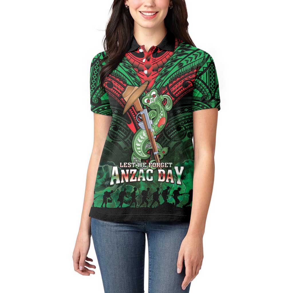 New Zealand ANZAC Day Women Polo Shirt Aotearoa Hei Tiki
