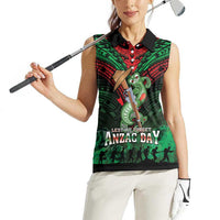 New Zealand ANZAC Day Women Sleeveless Polo Shirt Aotearoa Hei Tiki