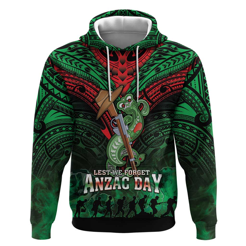 New Zealand ANZAC Day Zip Hoodie Aotearoa Hei Tiki