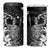 Hawaii King Kamehameha Day 4 in 1 Can Cooler Tumbler Polynesian Pattern Mix Hibiscus Black