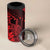 Hawaii King Kamehameha Day 4 in 1 Can Cooler Tumbler Polynesian Pattern Mix Hibiscus Red