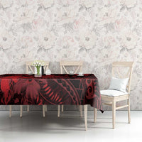 Hawaii King Kamehameha Day Tablecloth Polynesian Pattern Mix Hibiscus Red LT05 - Polynesian Pride