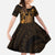 Hawaii King Kamehameha Day Family Matching Tank Maxi Dress and Hawaiian Shirt Polynesian Pattern Mix Hibiscus Gold