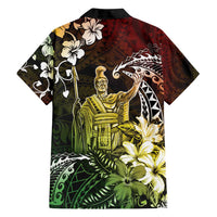 Hawaii King Kamehameha Day Family Matching Puletasi and Hawaiian Shirt Polynesian Pattern Mix Hibiscus Reggae LT05 - Polynesian Pride