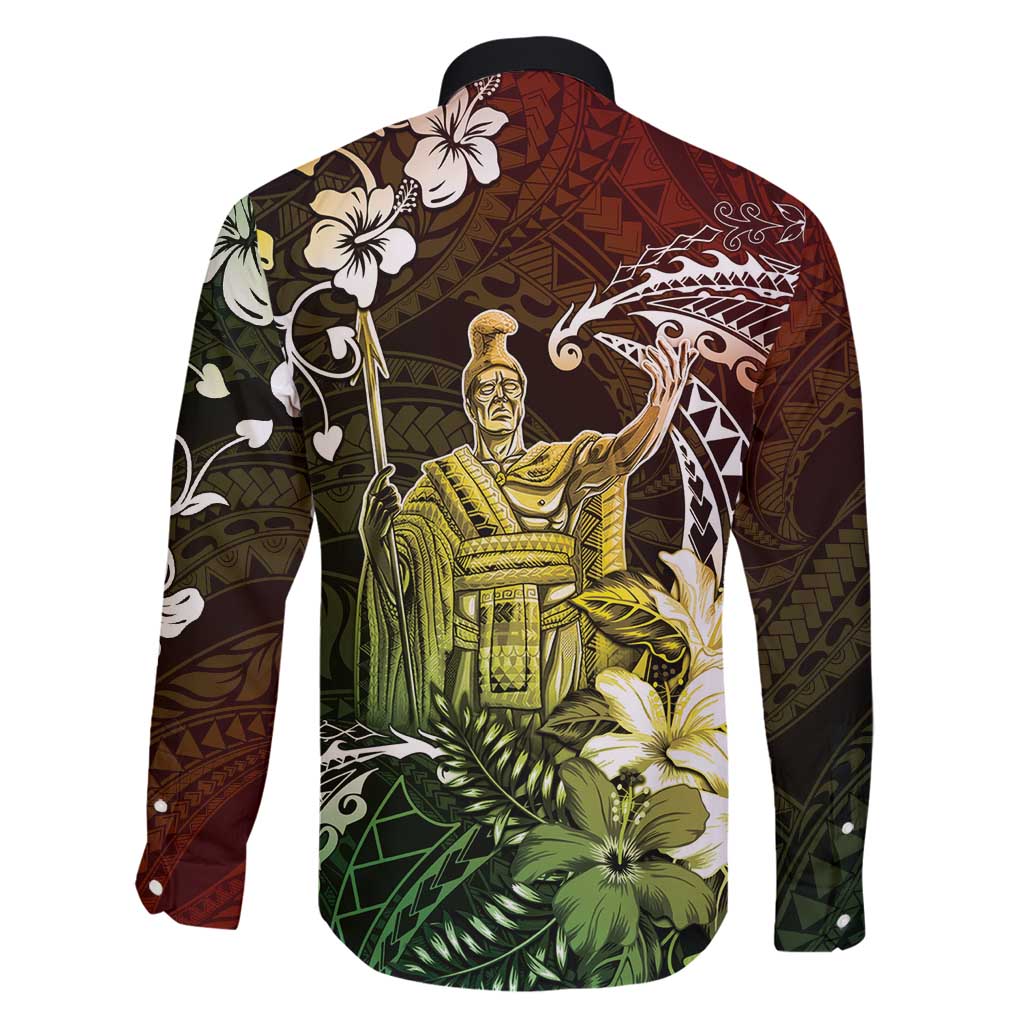 Hawaii King Kamehameha Day Family Matching Puletasi and Hawaiian Shirt Polynesian Pattern Mix Hibiscus Reggae LT05 - Polynesian Pride