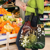 Hawaii King Kamehameha Day Grocery Bag Polynesian Pattern Mix Hibiscus Reggae LT05 - Polynesian Pride