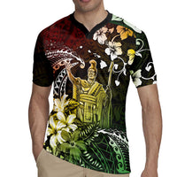 Hawaii King Kamehameha Day Rugby Jersey Polynesian Pattern Mix Hibiscus Reggae LT05 - Polynesian Pride
