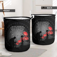 Cook Islands ANZAC Day Laundry Basket Soldier Silhouette Remembrance