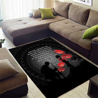 Cook Islands ANZAC Day Area Rug Soldier Silhouette Remembrance LT05 - Polynesian Pride