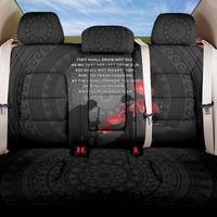 Cook Islands ANZAC Day Back Car Seat Cover Soldier Silhouette Remembrance LT05 One Size Black - Polynesian Pride