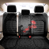 Cook Islands ANZAC Day Back Car Seat Cover Soldier Silhouette Remembrance LT05 - Polynesian Pride