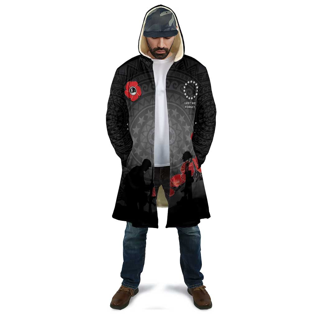 Cook Islands ANZAC Day Cloak Soldier Silhouette Remembrance