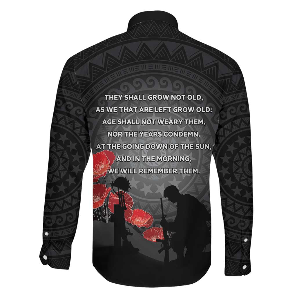 Cook Islands ANZAC Day Family Matching Off Shoulder Short Dress and Hawaiian Shirt Soldier Silhouette Remembrance LT05 - Polynesian Pride