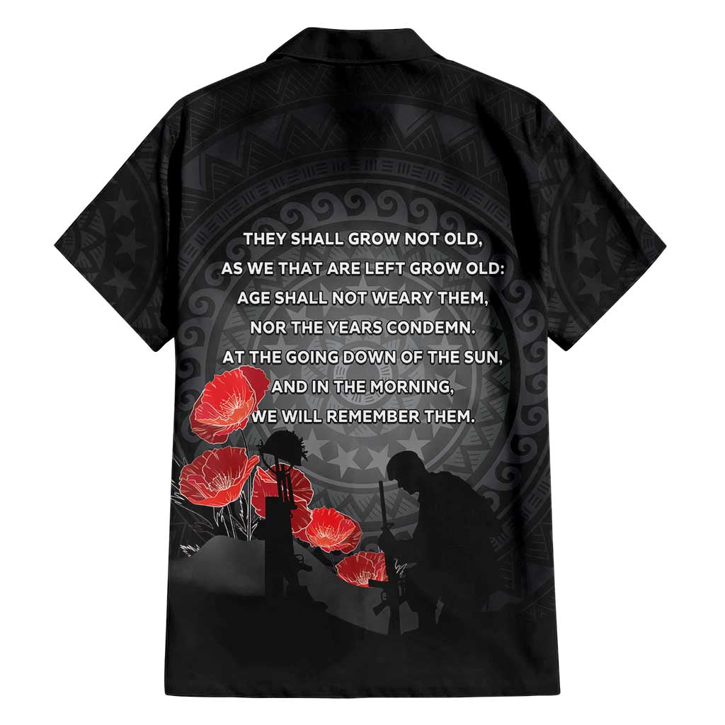 Cook Islands ANZAC Day Family Matching Tank Maxi Dress and Hawaiian Shirt Soldier Silhouette Remembrance LT05 - Polynesian Pride