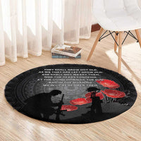 Cook Islands ANZAC Day Round Carpet Soldier Silhouette Remembrance
