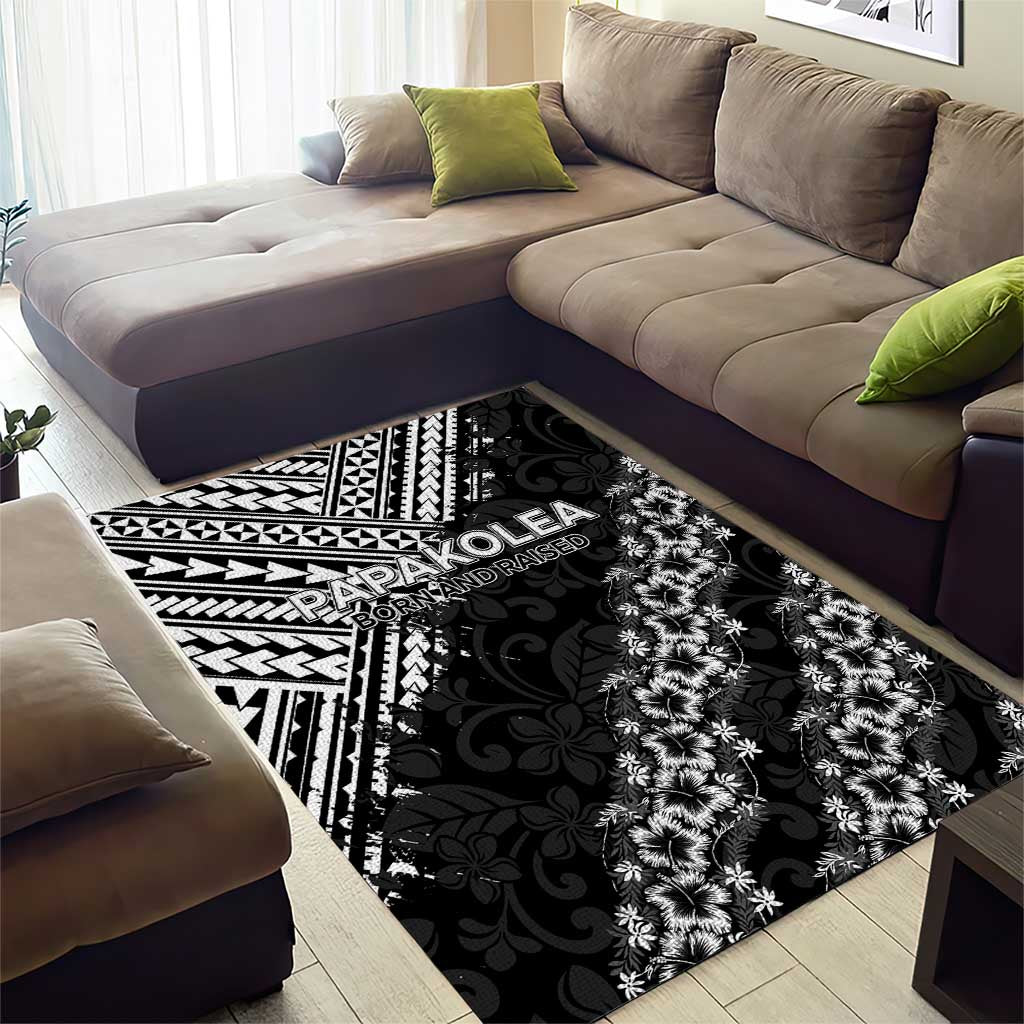 Hawaii Papakolea Born And Raised Area Rug Hawaiian Tribal Pattern LT05 - Polynesian Pride