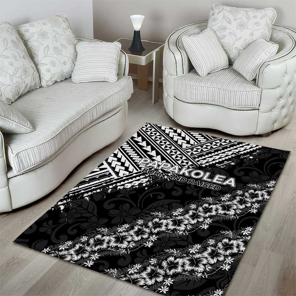Hawaii Papakolea Born And Raised Area Rug Hawaiian Tribal Pattern LT05 - Polynesian Pride