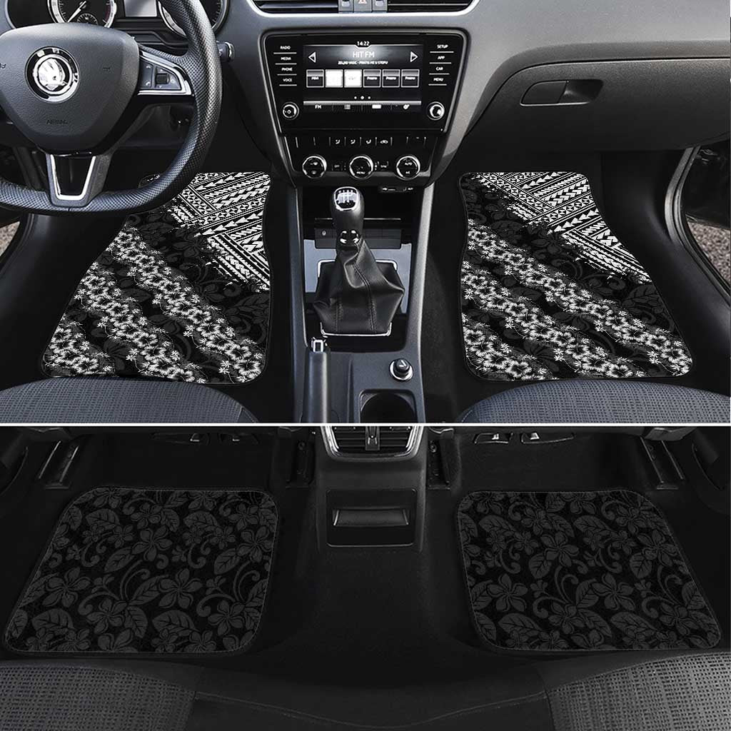 Hawaii Papakolea Born And Raised Car Mats Hawaiian Tribal Pattern LT05 Set 4pcs Black - Polynesian Pride