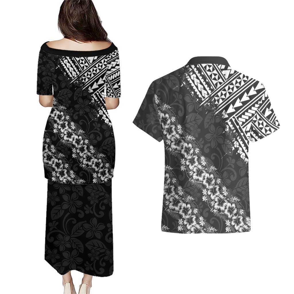 Hawaii Papakolea Born And Raised Couples Matching Puletasi and Hawaiian Shirt Hawaiian Tribal Pattern LT05 - Polynesian Pride