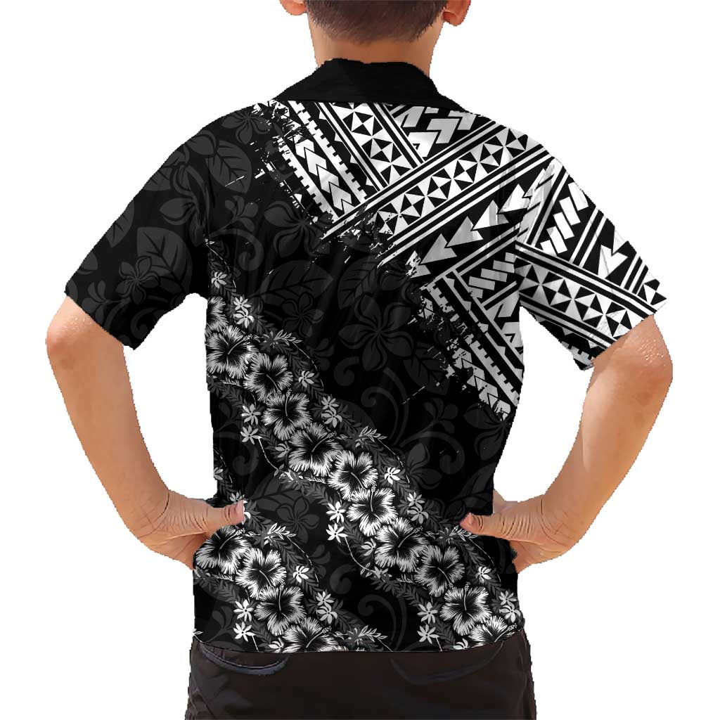 Hawaii Papakolea Born And Raised Family Matching Off Shoulder Maxi Dress and Hawaiian Shirt Hawaiian Tribal Pattern LT05 - Polynesian Pride