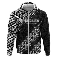 Hawaii Papakolea Born And Raised Hoodie Hawaiian Tribal Pattern LT05 Zip Hoodie Black - Polynesian Pride