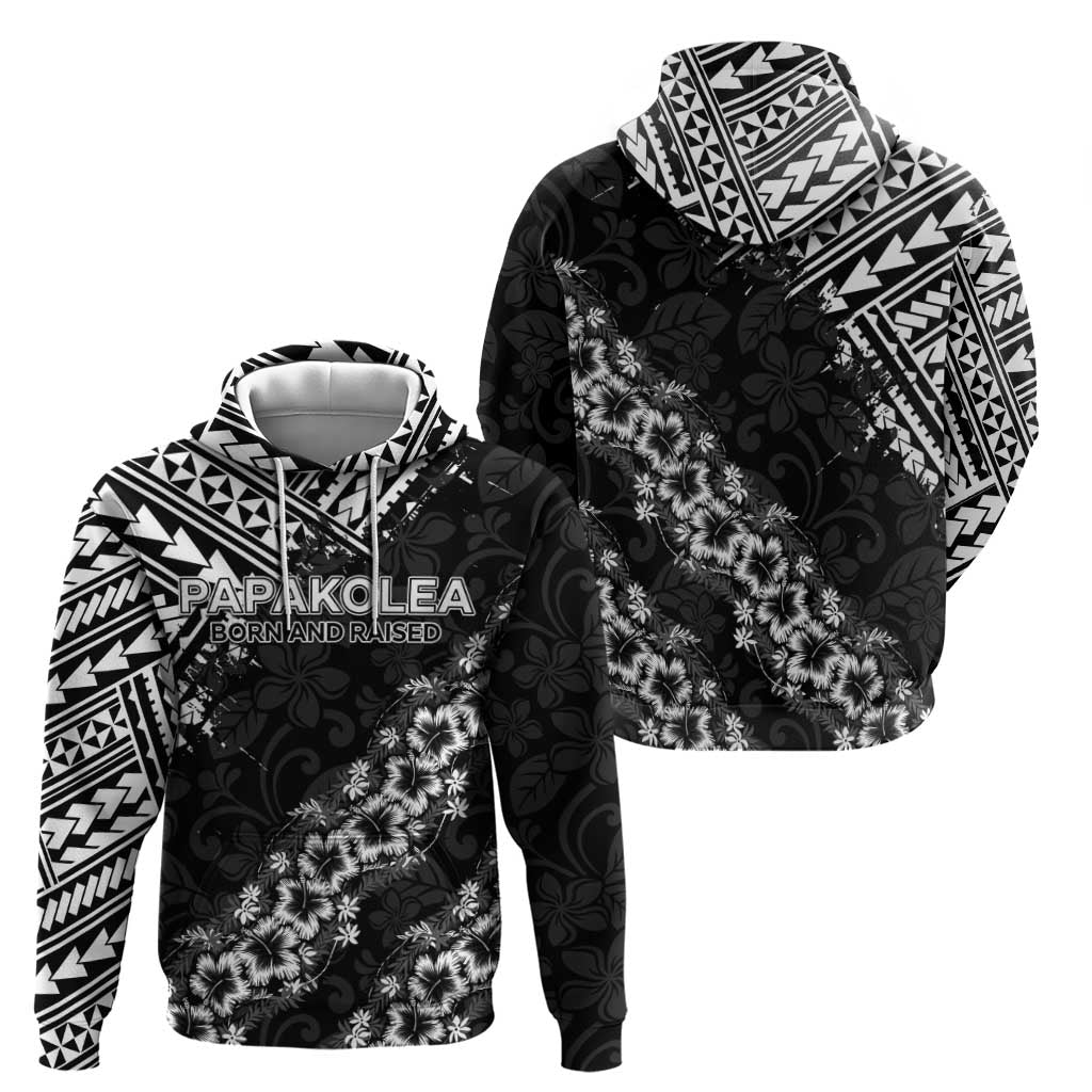 Hawaii Papakolea Born And Raised Hoodie Hawaiian Tribal Pattern LT05 - Polynesian Pride