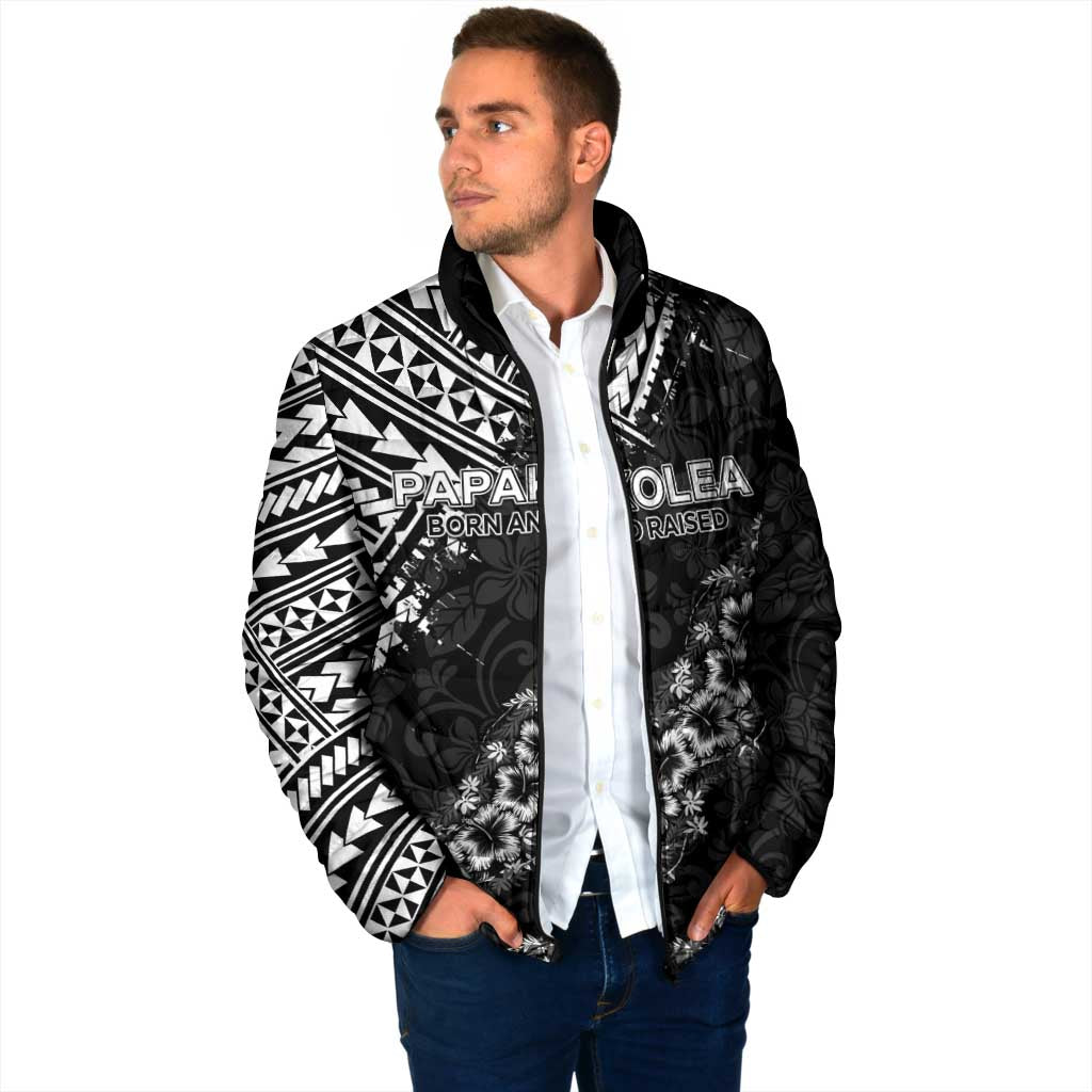 Hawaii Papakolea Born And Raised Padded Jacket Hawaiian Tribal Pattern