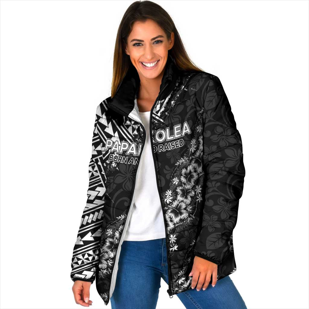 Hawaii Papakolea Born And Raised Padded Jacket Hawaiian Tribal Pattern