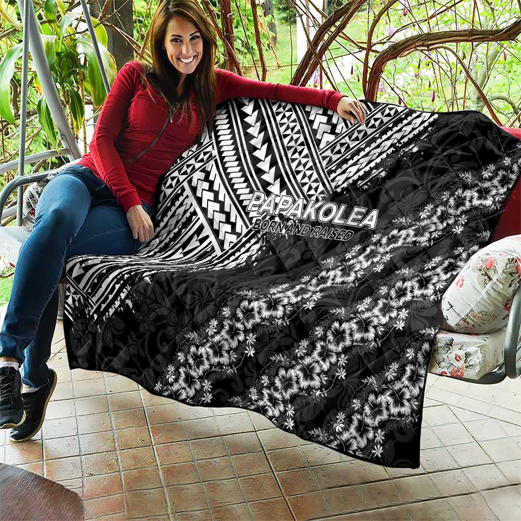 Hawaii Papakolea Born And Raised Quilt Hawaiian Tribal Pattern LT05 - Polynesian Pride