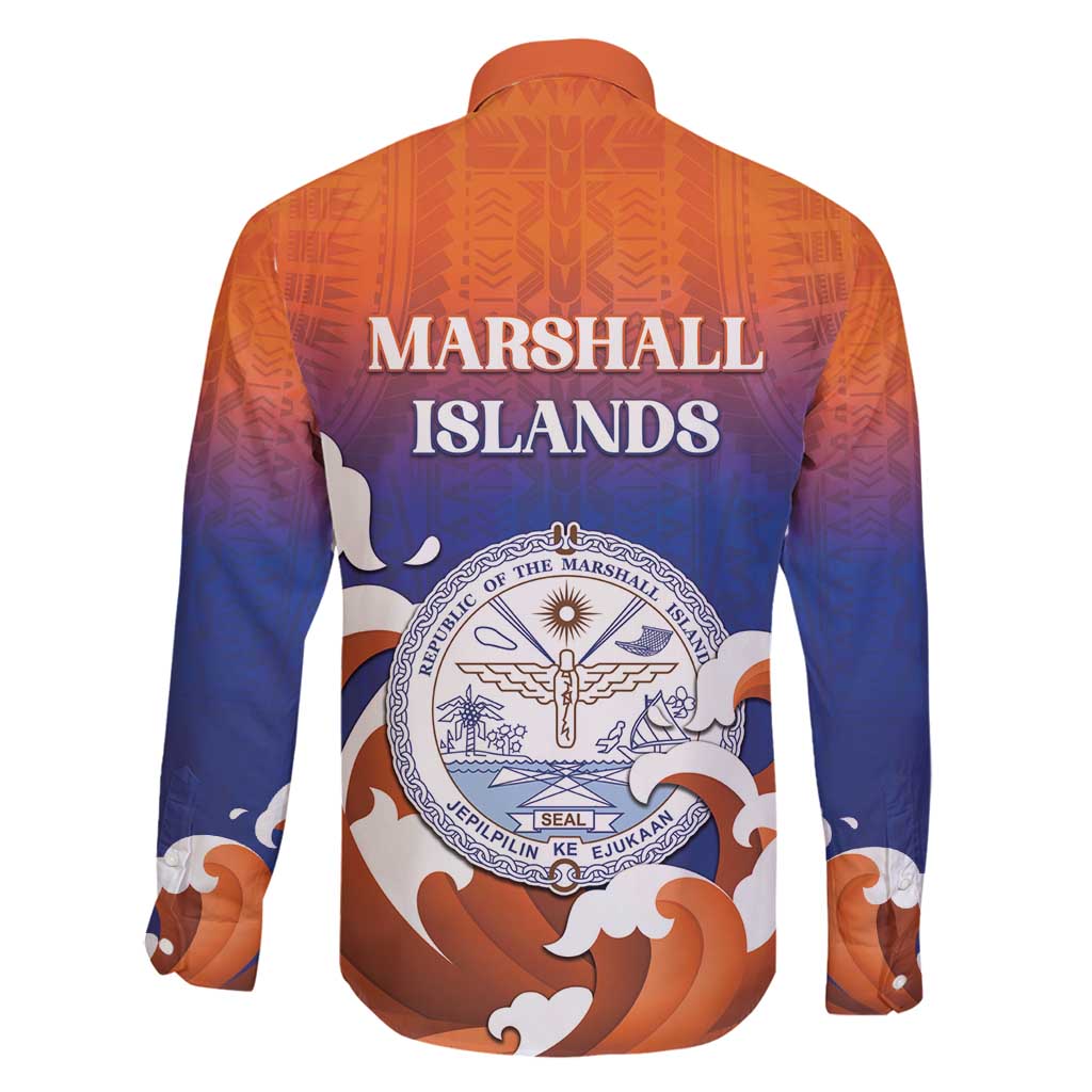 Marshall Islands Fishermen's Day Family Matching Off Shoulder Maxi Dress and Hawaiian Shirt It's Fishing Time LT05 - Polynesian Pride