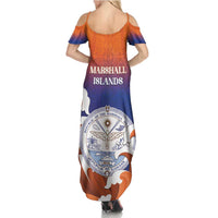 Marshall Islands Fishermen's Day Family Matching Summer Maxi Dress and Hawaiian Shirt It's Fishing Time LT05 - Polynesian Pride