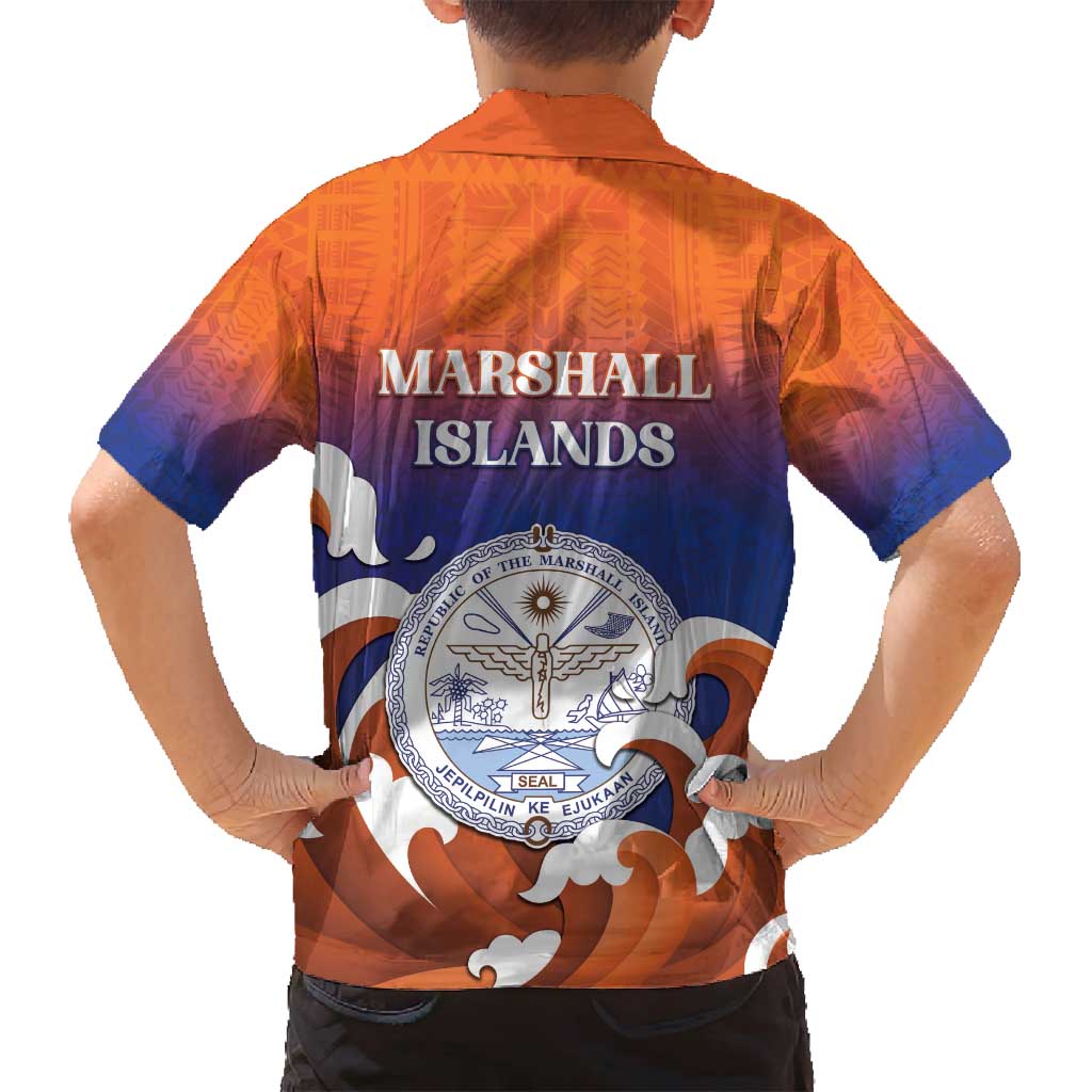 Marshall Islands Fishermen's Day Family Matching Tank Maxi Dress and Hawaiian Shirt It's Fishing Time LT05 - Polynesian Pride