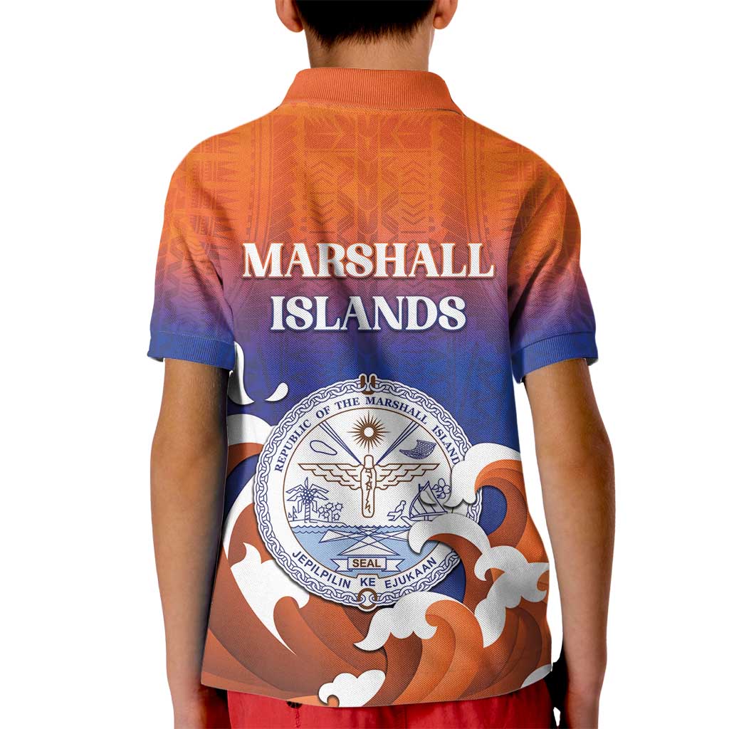 Marshall Islands Fishermen's Day Kid Polo Shirt It's Fishing Time LT05 - Polynesian Pride