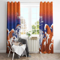 Marshall Islands Fishermen's Day Window Curtain It's Fishing Time