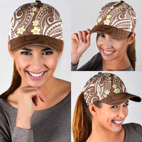 Plumeria With Brown Polynesian Tattoo Pattern Classic Cap - Polynesian Pride