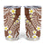 Plumeria With Brown Polynesian Tattoo Pattern Tumbler Cup