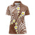 Plumeria With Brown Polynesian Tattoo Pattern Women Polo Shirt