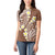 Plumeria With Brown Polynesian Tattoo Pattern Women Polo Shirt