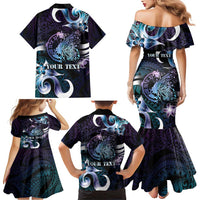 Personalised Polynesia Suicide Prevention Awareness Family Matching Mermaid Dress and Hawaiian Shirt No Story Should End Too Soon