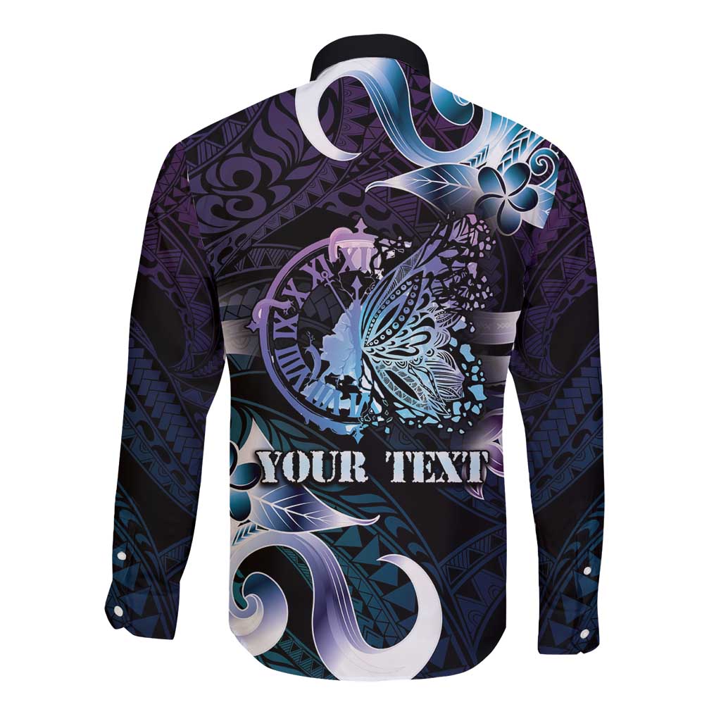 Personalised Polynesia Suicide Prevention Awareness Long Sleeve Button Shirt No Story Should End Too Soon