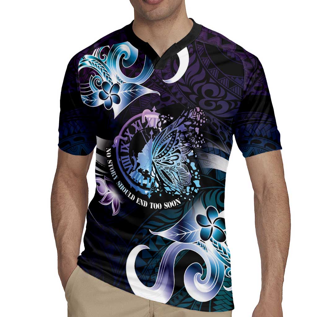 Personalised Polynesia Suicide Prevention Awareness Rugby Jersey No Story Should End Too Soon