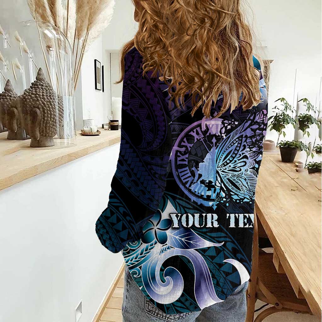 Personalised Polynesia Suicide Prevention Awareness Women Casual Shirt No Story Should End Too Soon