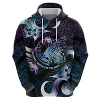 Personalised Polynesia Suicide Prevention Awareness Zip Hoodie No Story Should End Too Soon