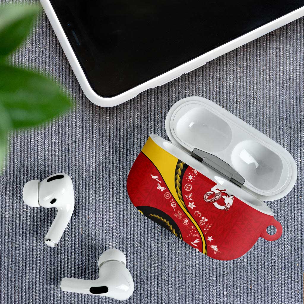 Papua New Guinea 50th Independence Anniversary AirPods Case Special Style Red Version - Polynesian Pride
