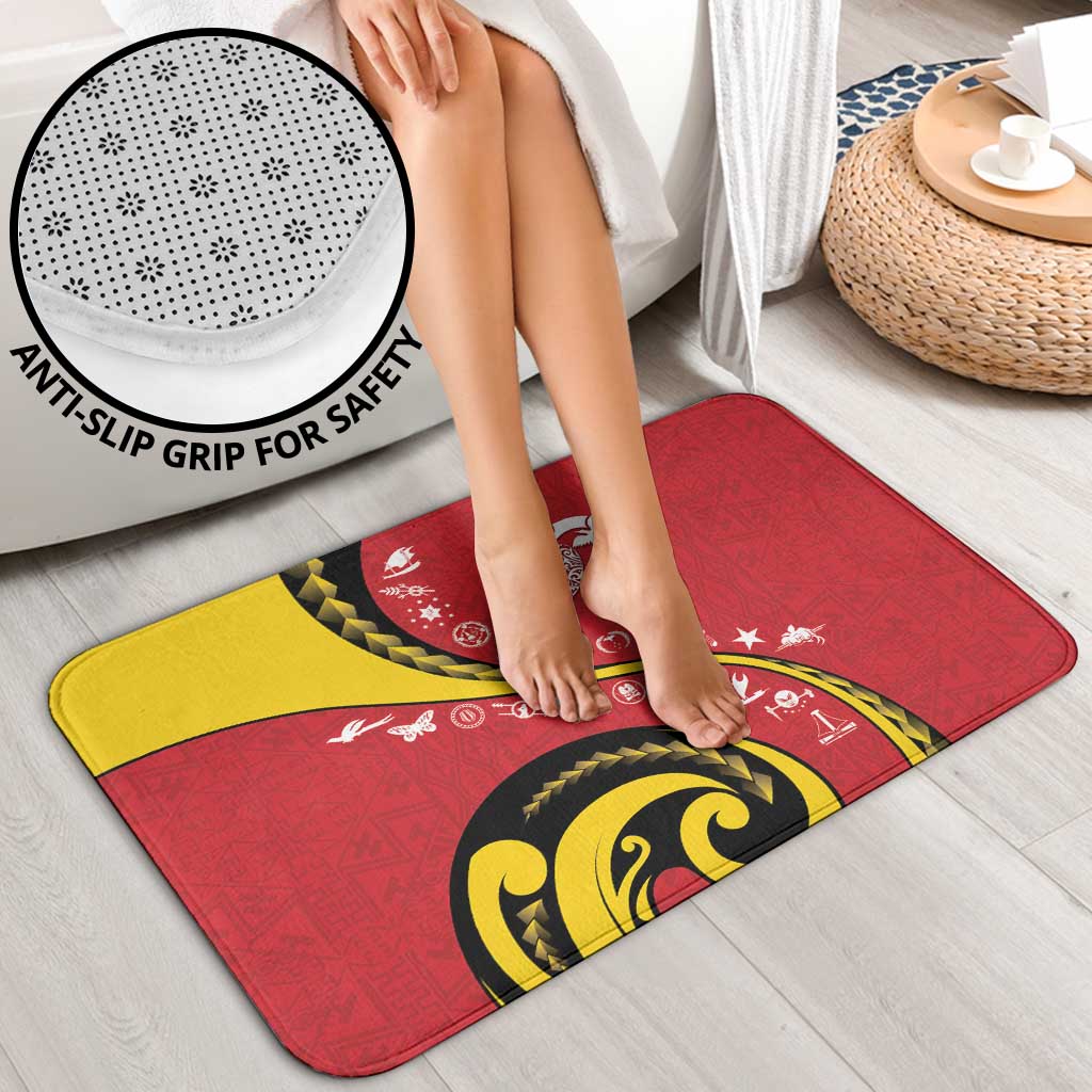 Papua New Guinea 50th Independence Anniversary Bathroom Set Special Style Red Version - Polynesian Pride