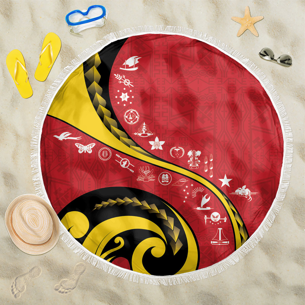 Papua New Guinea Independence Beach Blanket Special Style Red Version LT05 One Size 150cm Red - Polynesian Pride